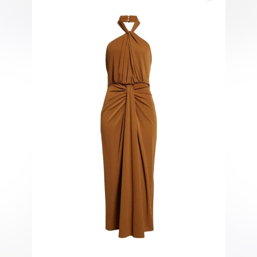 Cinq à Sept Brown Halter Dress